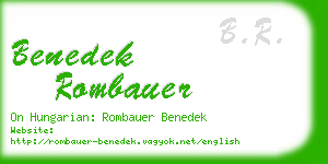 benedek rombauer business card